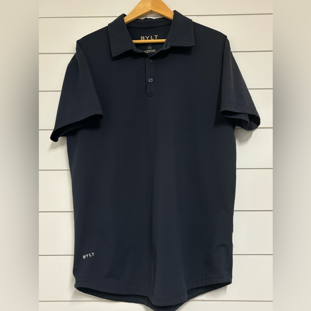 BYLT Drop-Cut Lux Polo in Navy. Like new condition, never worn.